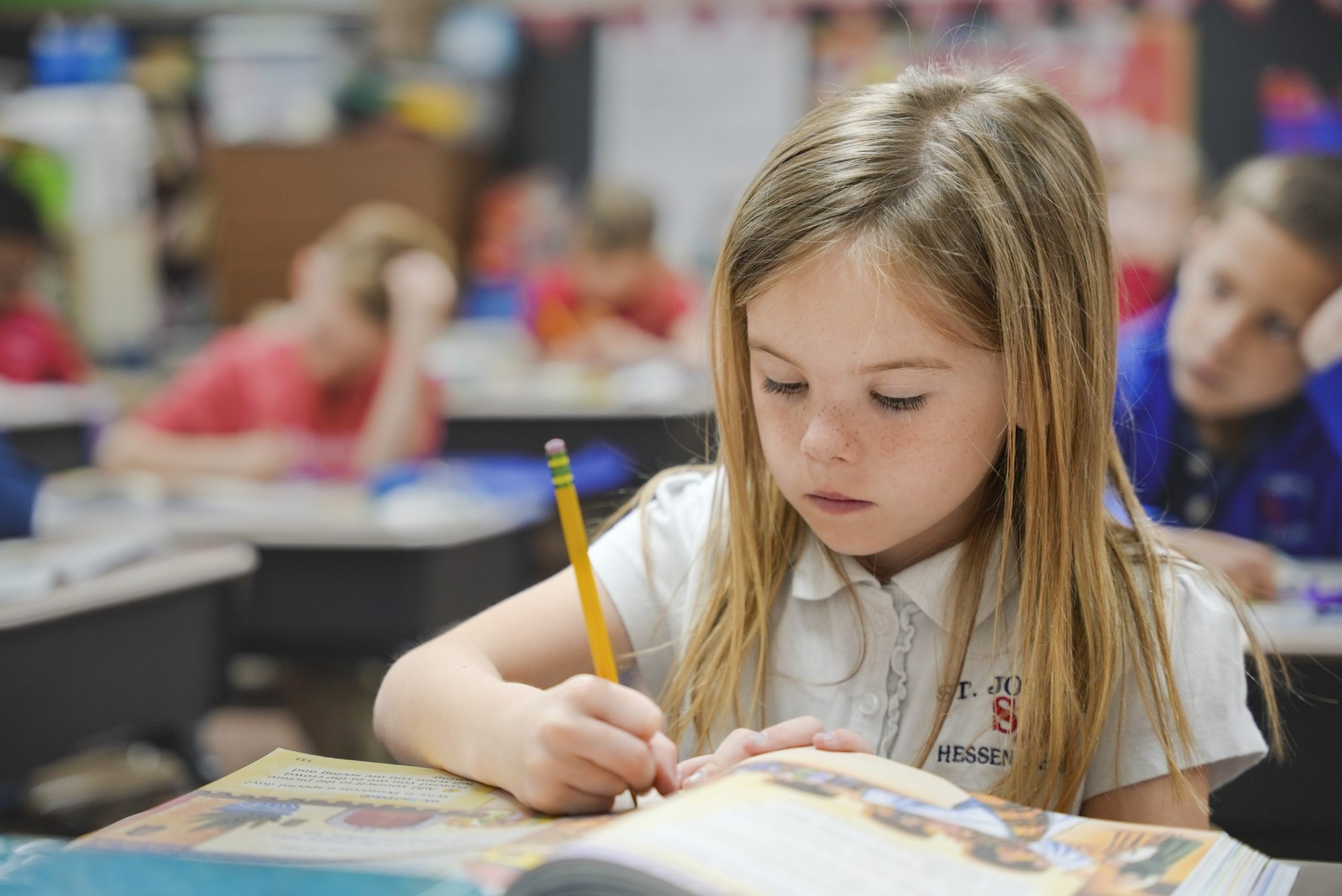 Students at a Catholic elementary school in the Diocese of Fort Wayne–South Bend